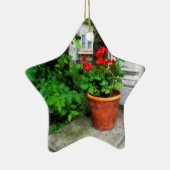 Pot of Geraniums auf Stoop Keramik Ornament (Rechts)