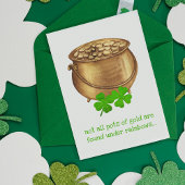 Pot of Gold Clover Funny St Patricks Day Card Ankündigung
