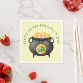 Pot of Gold Happy Saint Patrick's Day Serviette (Beispiel)