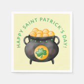Pot of Gold Happy Saint Patrick's Day Serviette (Vorderseite)