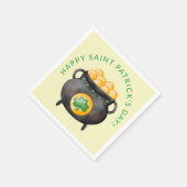 Pot of Gold Happy Saint Patrick's Day Serviette (Ecke)