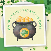 Pot of Gold Happy Saint Patrick's Day Serviette
