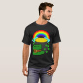Pot of Gold Hat Regenbogen Clover St Patricks Day T-Shirt (Vorne ganz)