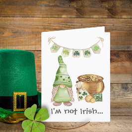 Pot of Gold Kokett Gnome Funny St Patrick Day Card Ankündigung