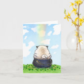 Pot of Gold Mops St. Patrick's Day Card Karte (Gelbe Blume)