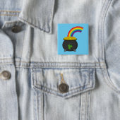 Pot of Gold Rainbow Cartoon Button (Beispiel)