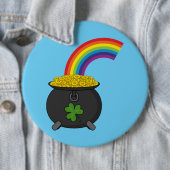 Pot of Gold Rainbow Cartoon Button (Beispiel)
