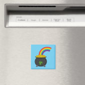 Pot of Gold Rainbow Cartoon Magnet (In Situ (Geschirrspüler))