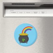 Pot of Gold Rainbow Cartoon Magnet (In Situ (Geschirrspüler))