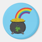 Pot of Gold Rainbow Cartoon Magnet (Vorne)
