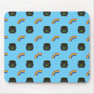 Pot of Gold Rainbow Cartoon Mousepad