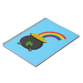 Pot of Gold Rainbow Cartoon Notizblock (Linke Seite)