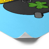 Pot of Gold Rainbow Cartoon Poster (Ecke)