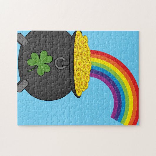 Pot of Gold Rainbow Cartoon Puzzle (Horizontal)