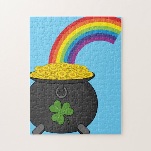 Pot of Gold Rainbow Cartoon Puzzle (Vertikal)