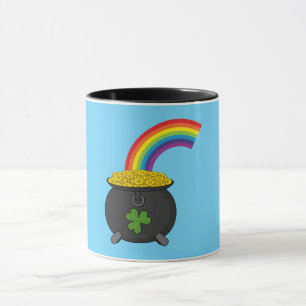 Pot of Gold Rainbow Cartoon Tasse