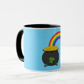 Pot of Gold Rainbow Cartoon Tasse (Vorderseite Links)
