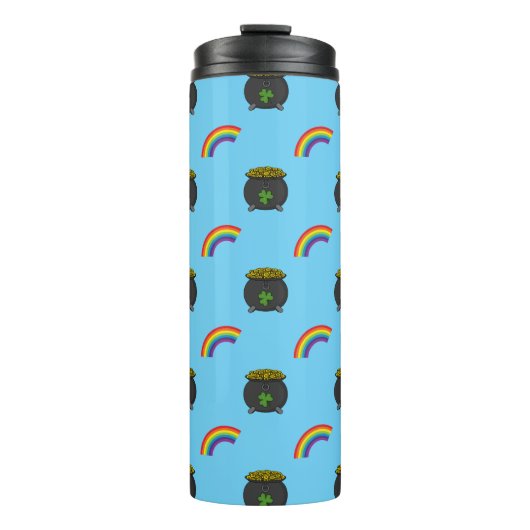 Pot of Gold Rainbow Cartoon Thermosbecher (Vorderseite)
