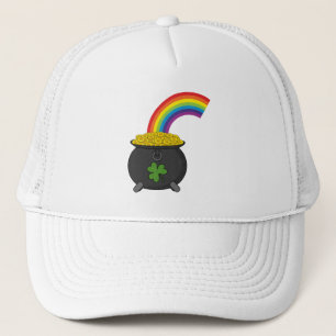 Pot of Gold Rainbow Cartoon Truckerkappe
