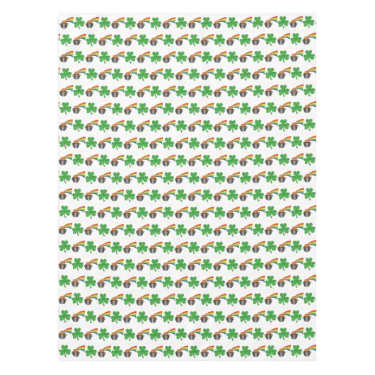 Pot of Gold Rainbow Kleeblatt Luck St Patrick's Da Tischdecke (Vorderseite)