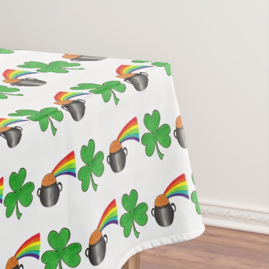 Pot of Gold Rainbow Kleeblatt Luck St Patrick's Da Tischdecke (Beispiel)