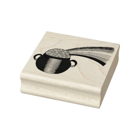 Pot of Gold Rainbow Saint Patrick's Day Clover Gummistempel (Stempel)