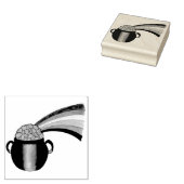 Pot of Gold Rainbow Saint Patrick's Day Clover Gummistempel (Stempel)