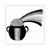 Pot of Gold Rainbow Saint Patrick's Day Clover Gummistempel (Prägung)