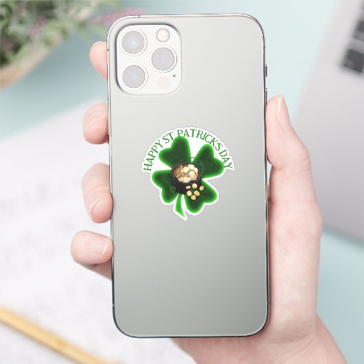 Pot of Gold St. Patrick's Day Aufkleber (Telefon)