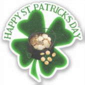 Pot of Gold St. Patrick's Day Aufkleber (Vorderseite)