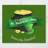 Pot of Gold St Patrick's Day Bierflaschenetikett (Einzelnes Label)