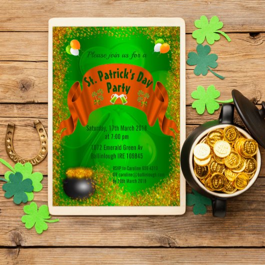Pot of Gold St. Patrick's Day Einladung