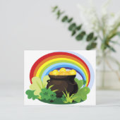 Pot of Gold St. Patrick's Day Gift Postkarte (Stehend Vorderseite)