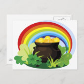 Pot of Gold St. Patrick's Day Gift Postkarte (Vorne/Hinten)