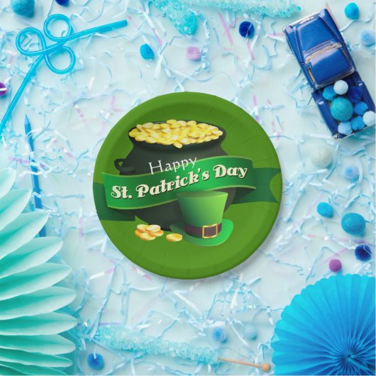 Pot of Gold St Patrick's Day Pappteller (Party)