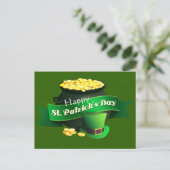 Pot of Gold St Patrick's Day Postkarte (Stehend Vorderseite)