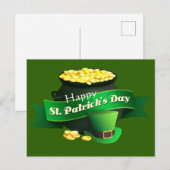 Pot of Gold St Patrick's Day Postkarte (Vorne/Hinten)