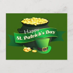 Pot of Gold St Patrick's Day Postkarte