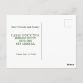 Pot-Pflanze Adressenänderung | Ankündigung der Bef Postkarte (Rückseite)