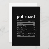 Pot Roast Nutrition Facts Funny Erntedank Chris Einladung (Vorne/Hinten)