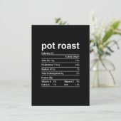 Pot Roast Nutrition Facts Funny Erntedank Chris Einladung (Stehend Vorderseite)