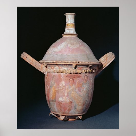 Pot with a scene of women bathing poster (Vorne)