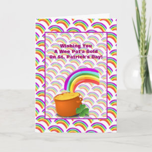 Pot'a Gold and Rainbow St. Patrick's Day Card Karte