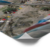 Potala mit Gebetsfahnen, Tibet, China Poster (Ecke)