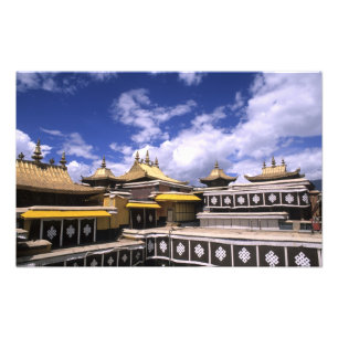 Potala Palace im Innern mit Steppeln an der Zuhaus Fotodruck