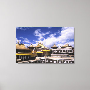 Potala Palace im Innern mit Steppeln an der Zuhaus Leinwanddruck