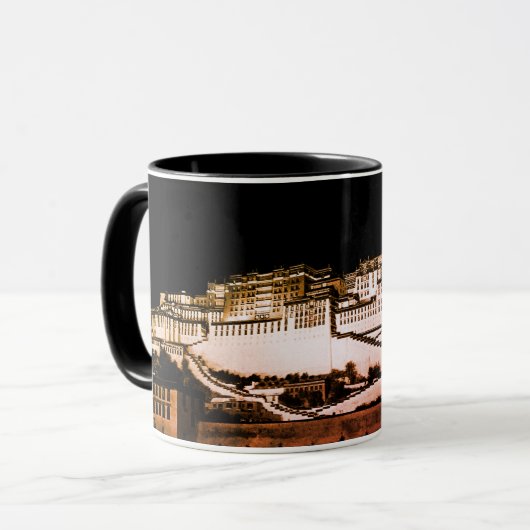 Potala Palace, Lhasa in der Nacht, Tibet - Kaffee/ Tasse (Vorderseite Links)