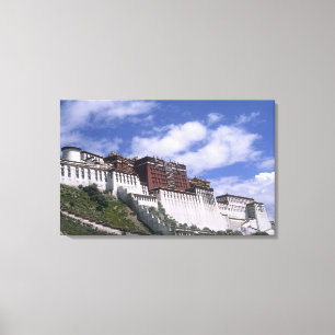Potala-Palast auf dem Berg, das Zuhause des Dalai Leinwanddruck
