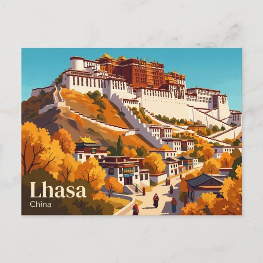 Potala-Palast China Postkarte (Vorderseite)