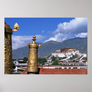 Potala-Palast in Lhasa, Tibet aufgenommen von Poster